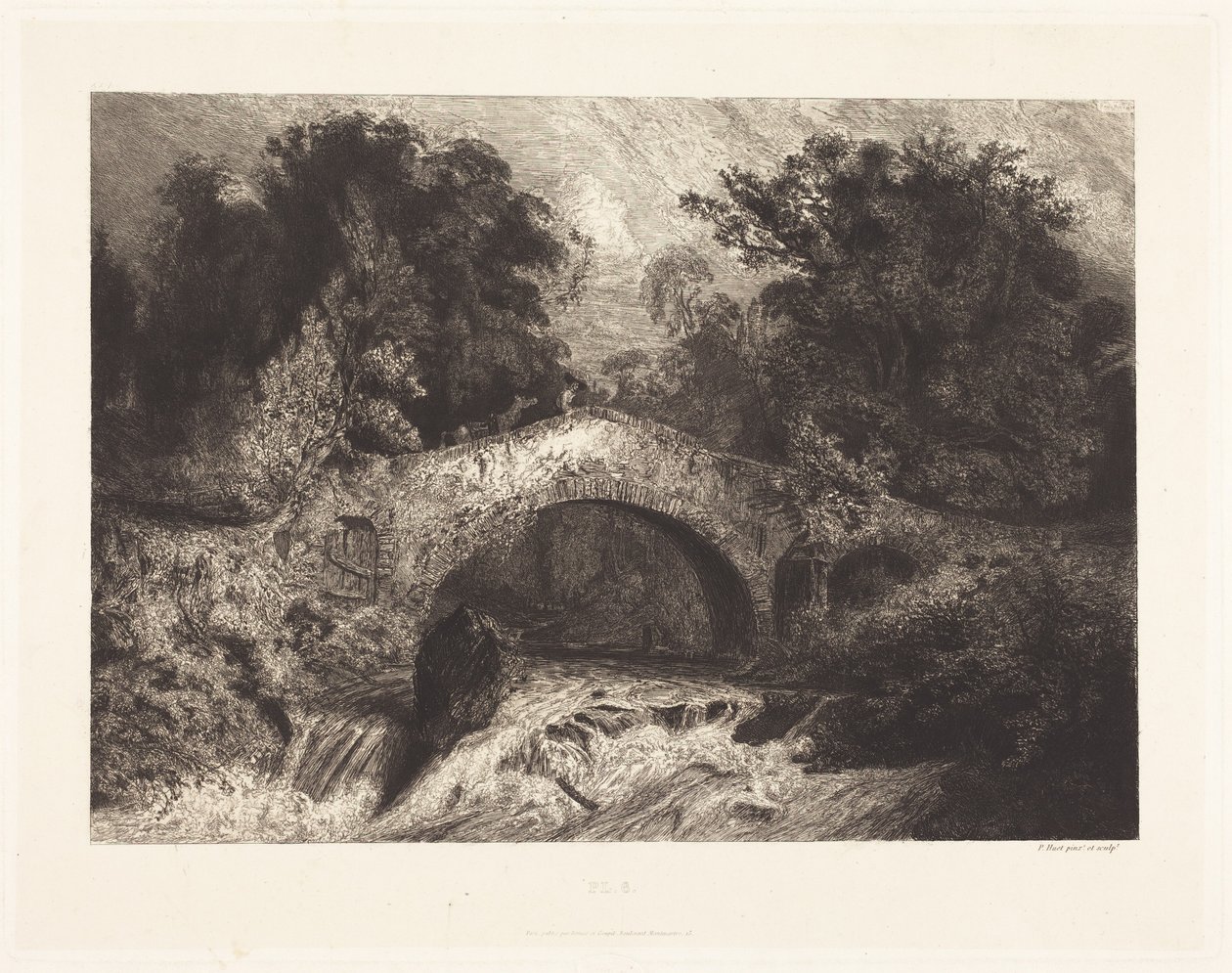 Un ponte in Alvernia da Paul Huet