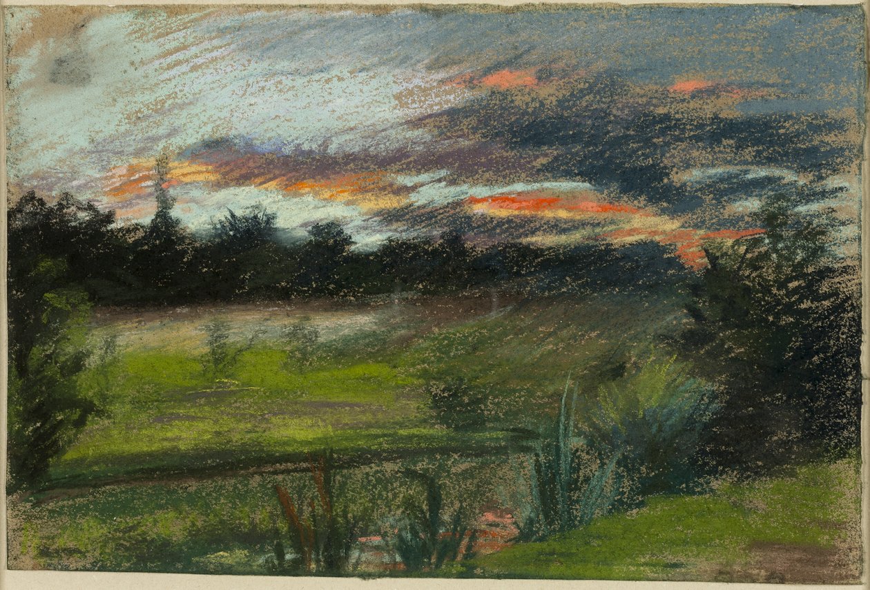Cielo blu e arancione da Paul Huet