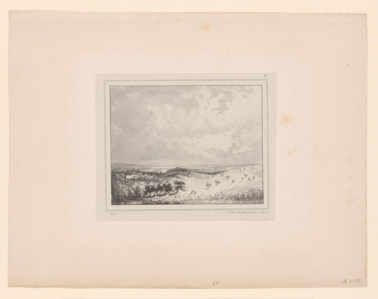 Paesaggio collinare alla luce del sole da Paul Huet