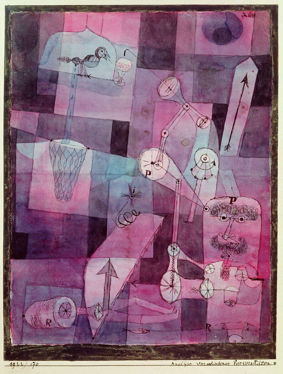 Analisi di diverse perversità da Paul Klee
