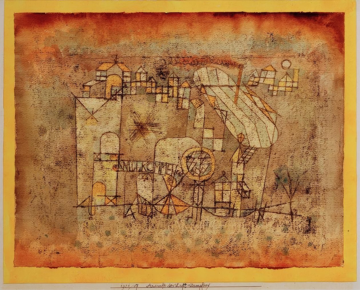 Arrivo del dirigibile da Paul Klee