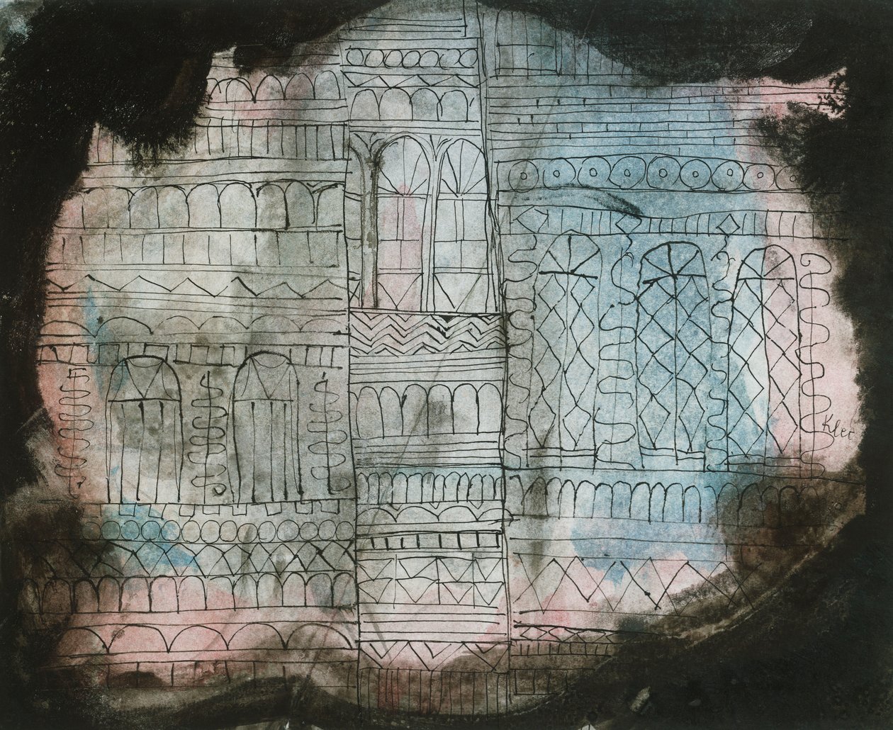 Castello in fiamme da Paul Klee
