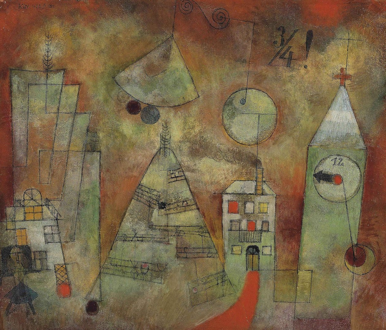 Ora fatale alle undici e tre quarti, 1922 da Paul Klee