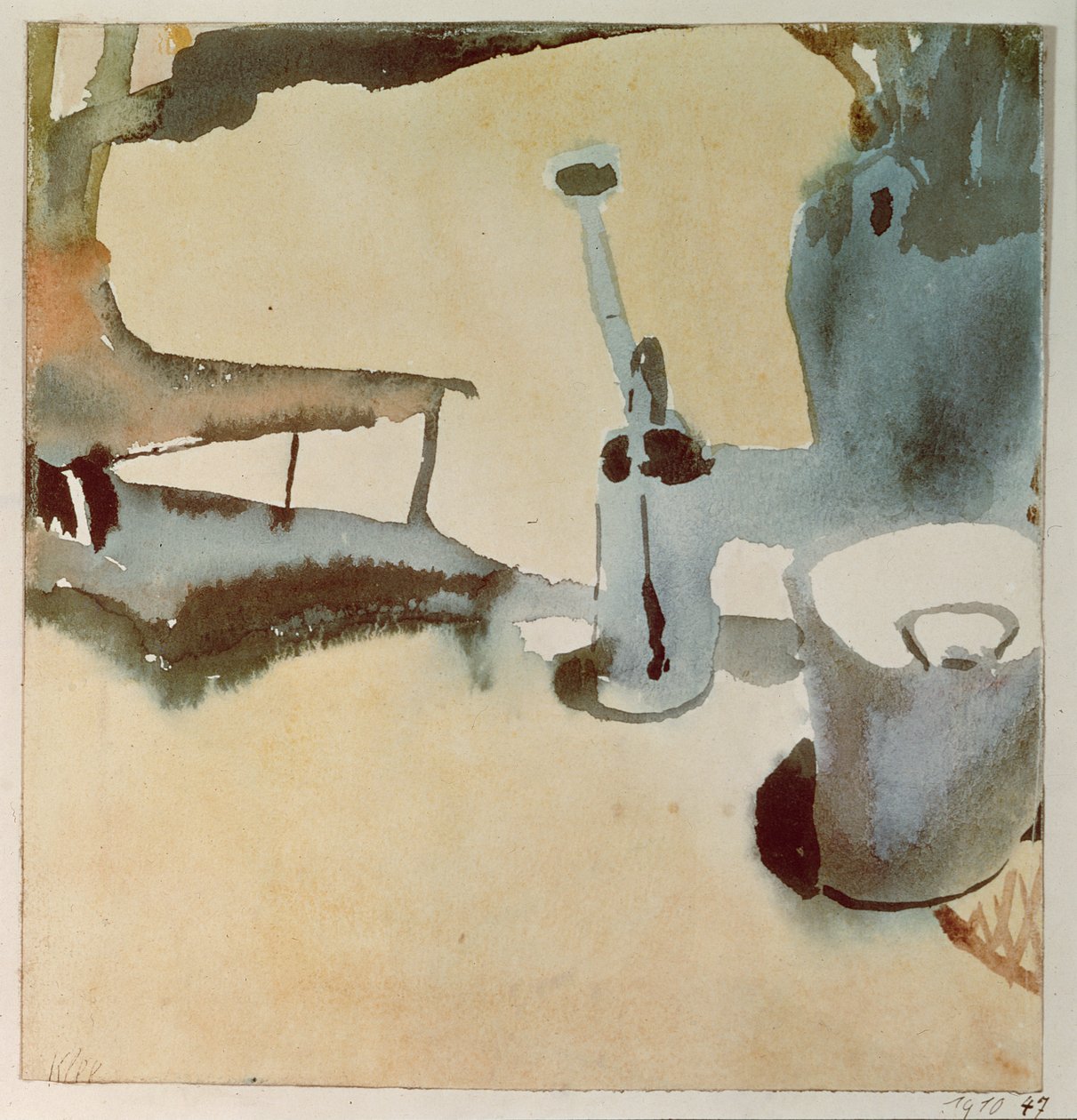 Portafiori con annaffiatoio e secchio da Paul Klee