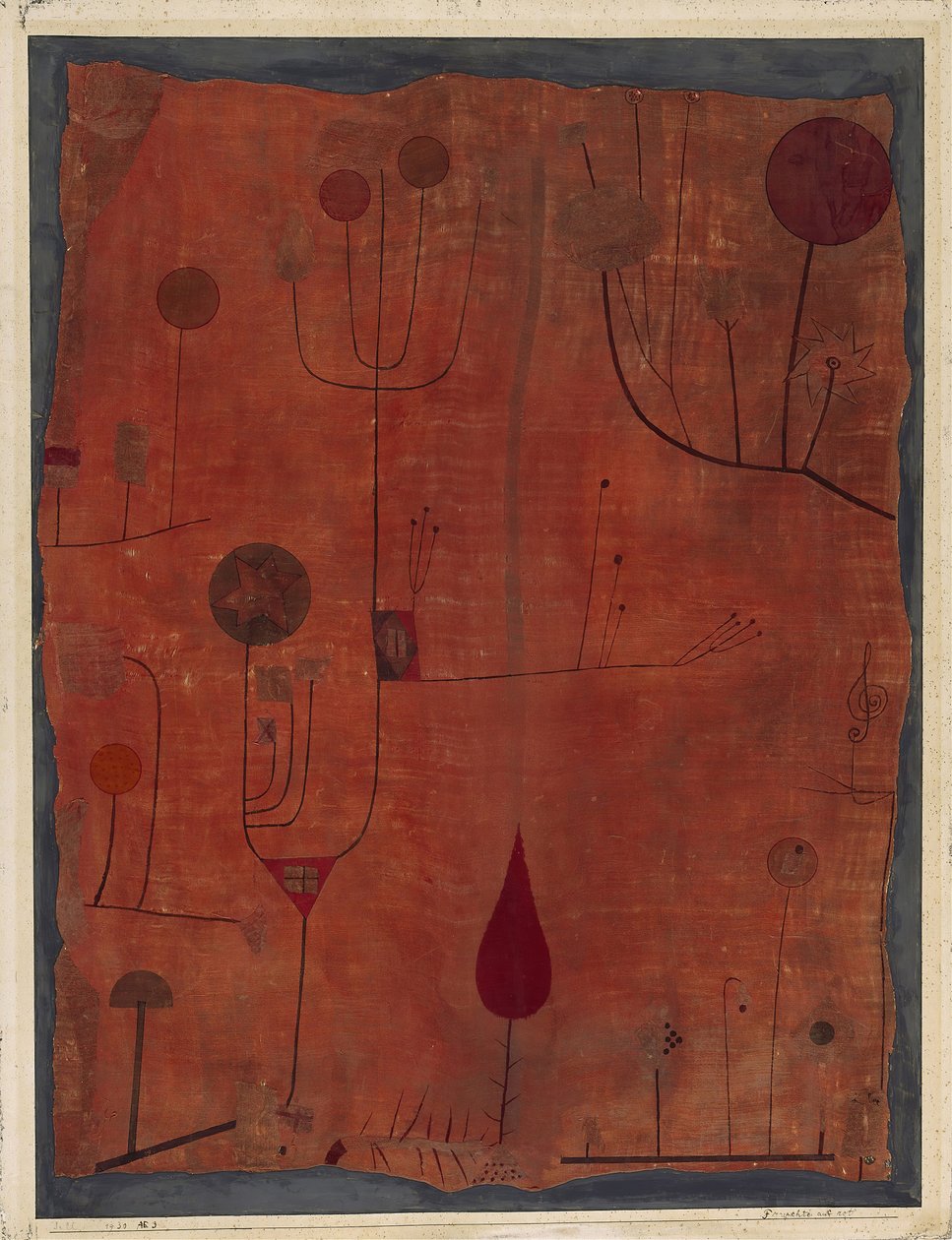 Frutti sul rosso, 1930 da Paul Klee