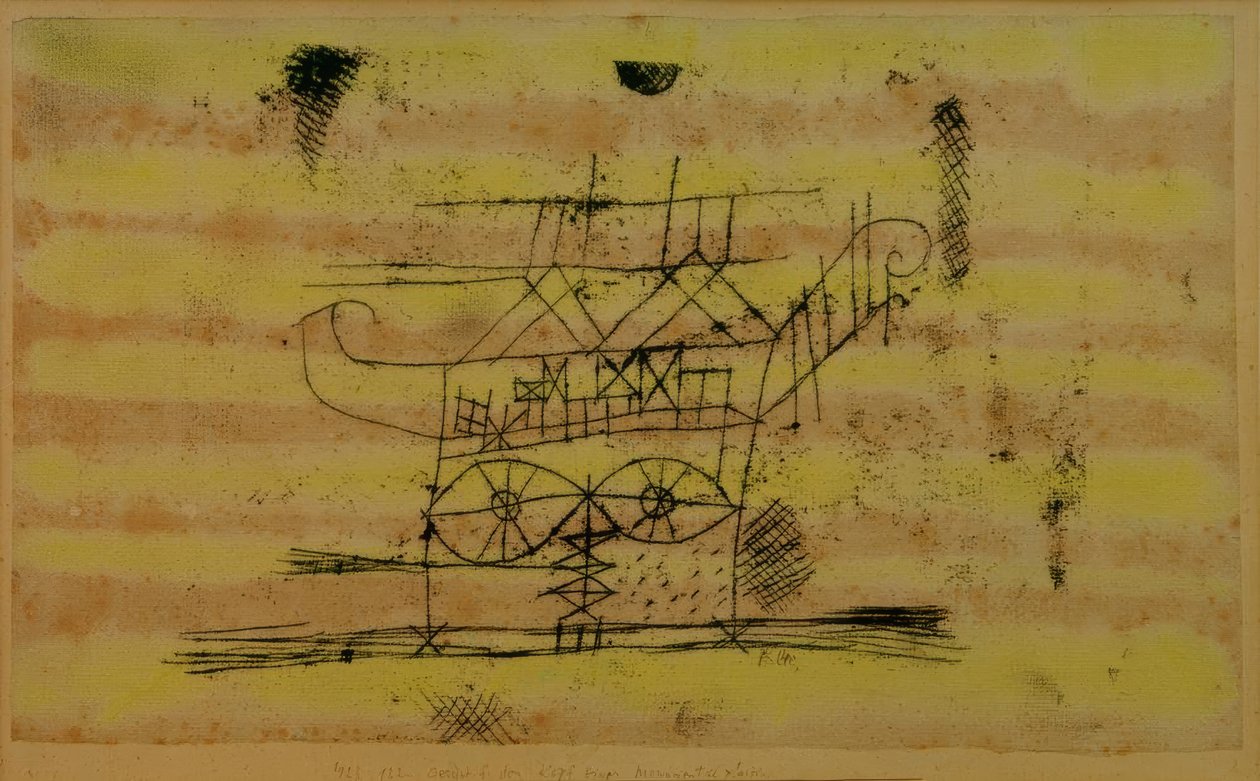 Impalcatura per la testa di una scultura monumentale da Paul Klee
