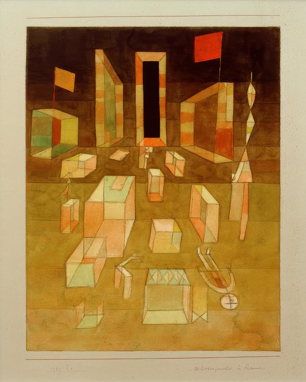 Non composto nello spazio da Paul Klee