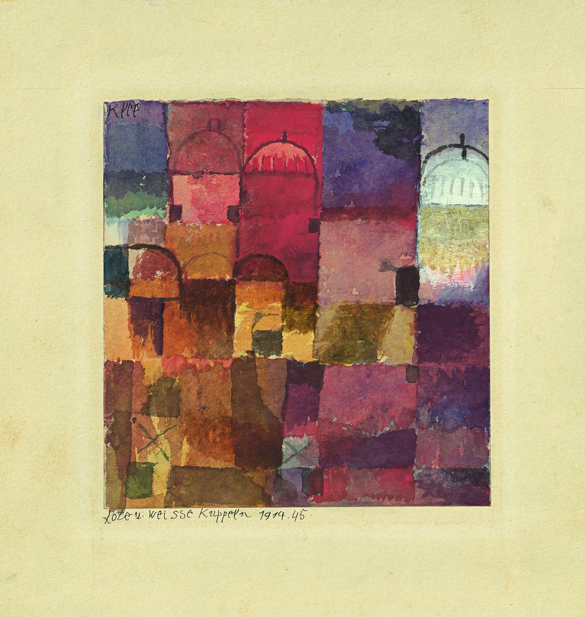 Cupole rosse e bianche, 1914 da Paul Klee