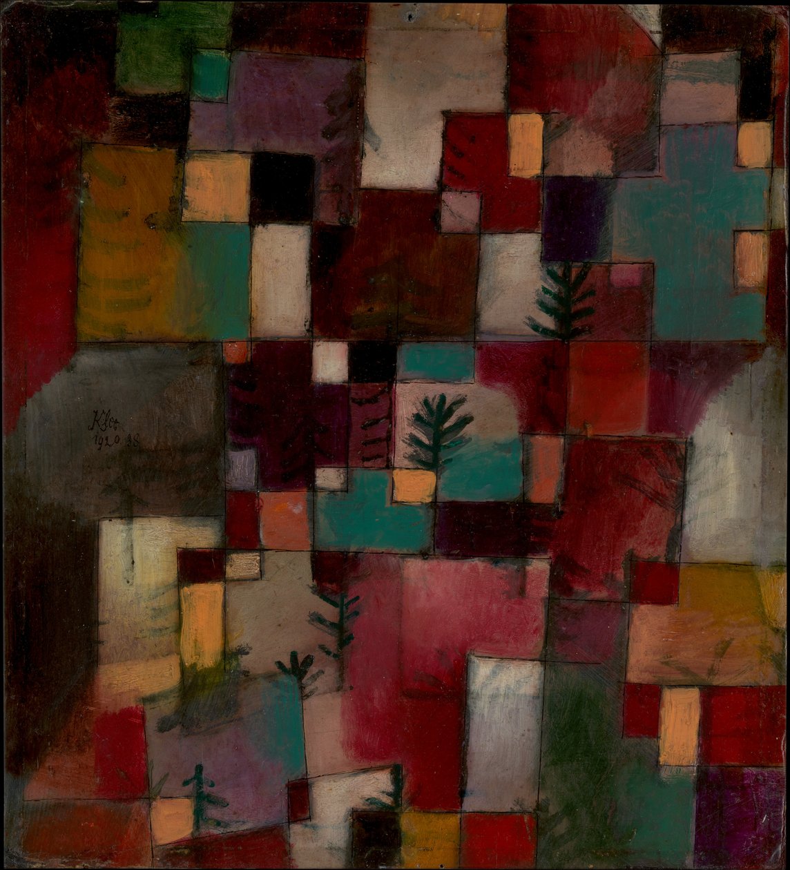 Ritmi rosso-verde e viola-giallo da Paul Klee