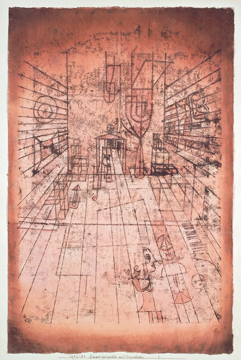 Svizzera, Berna, prospettiva della stanza con abitanti da Paul Klee