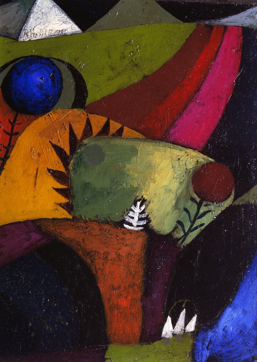 Tre fiori di campanula bianchi da Paul Klee