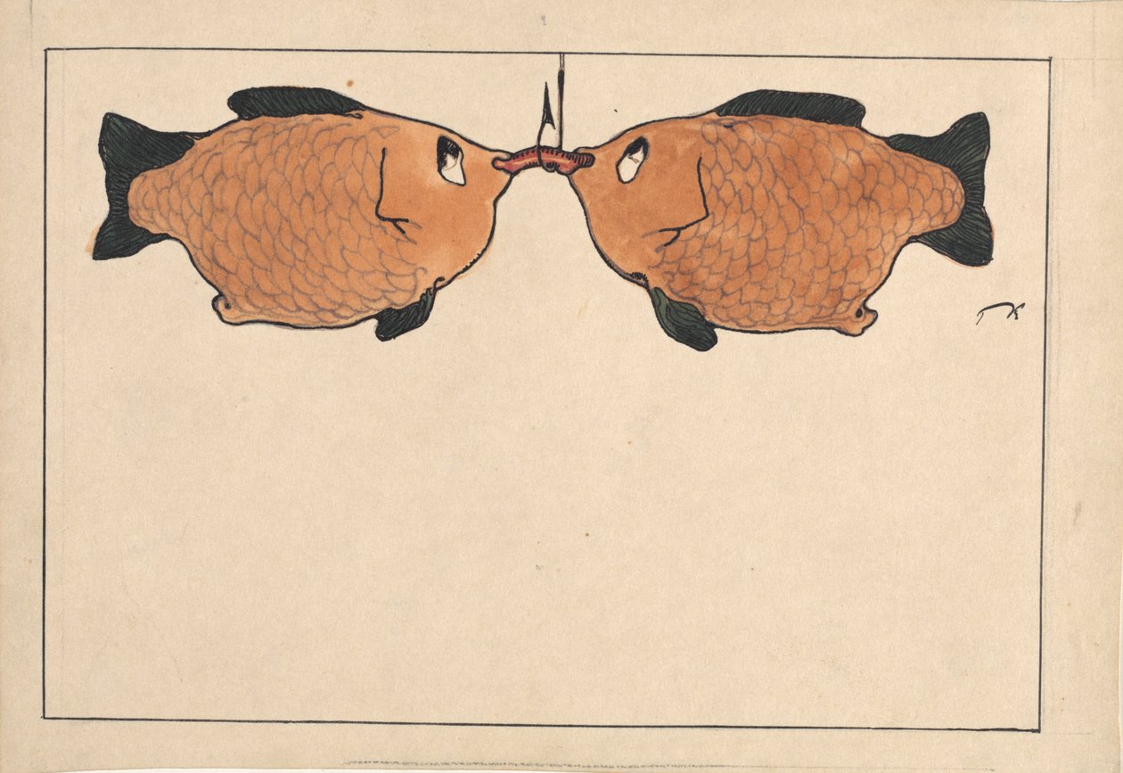 Senza titolo Due pesci, un amo, un verme da Paul Klee