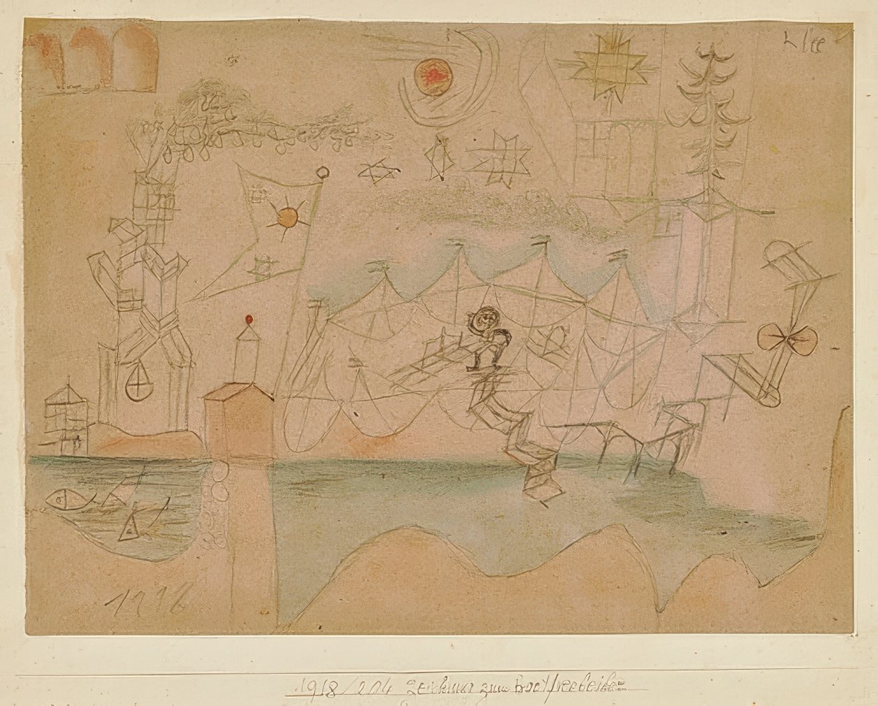Disegno per il noleggiatore di barche da Paul Klee