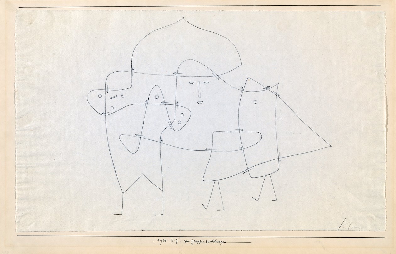 Zur Gruppe geschlungen Enlacés en un groupe, 1930 da Paul Klee