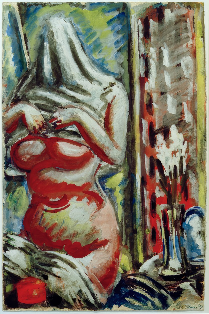 Nudo seduto da Paul Kleinschmidt