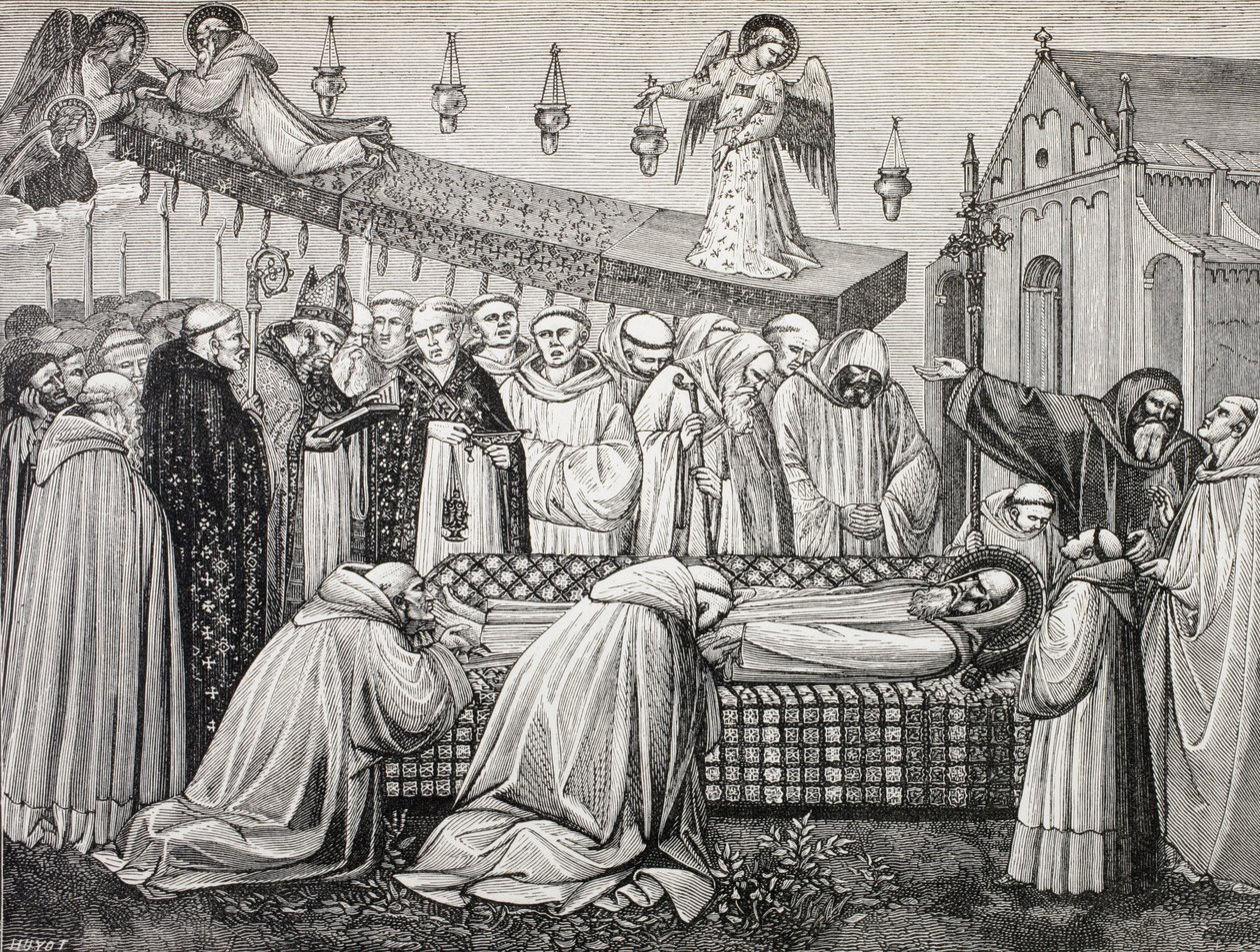 Morte di San Benedetto da Norcia, 480-547, nell
