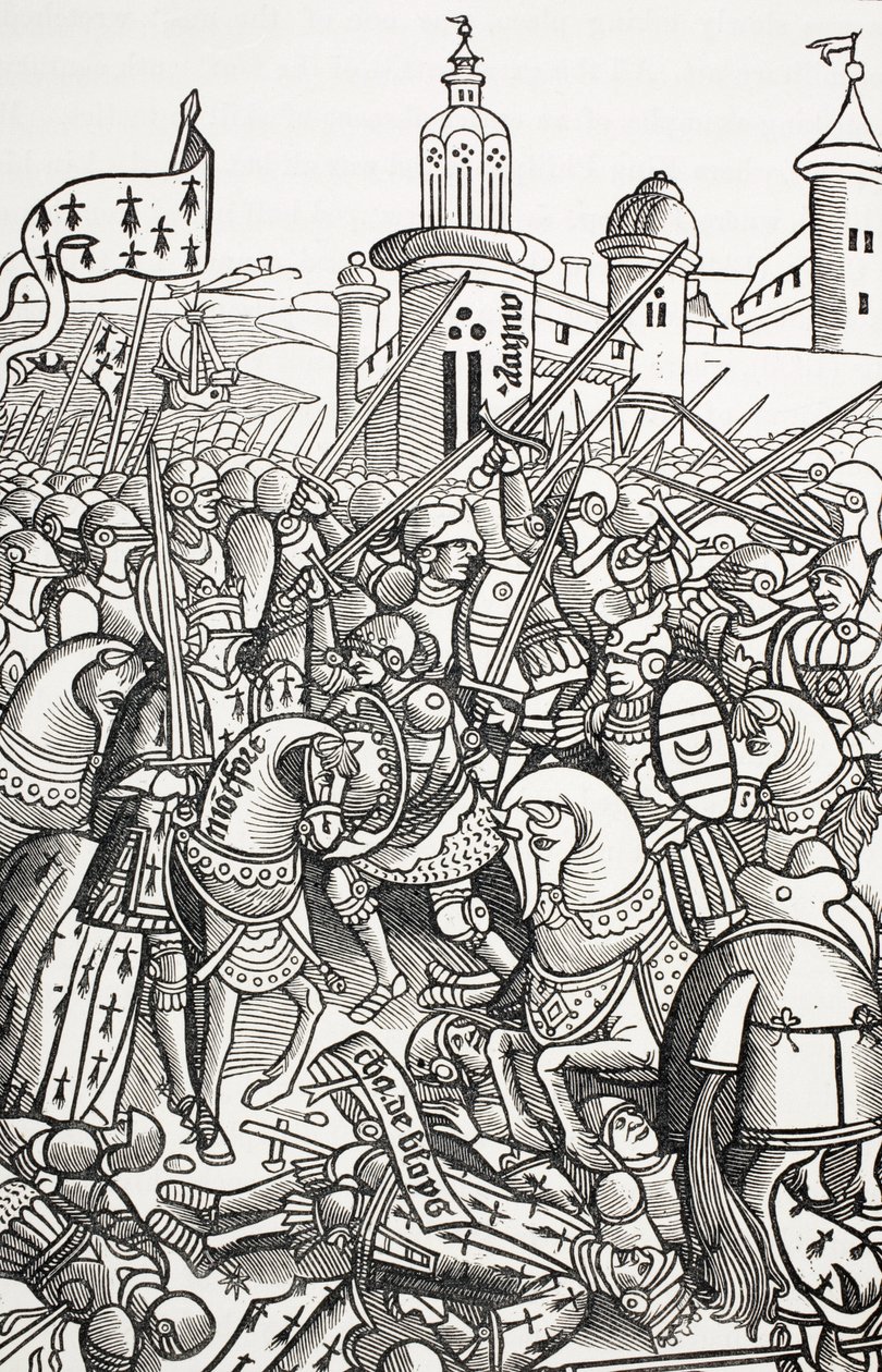 La battaglia di Auray, Francia, 29 settembre da Paul Lacroix