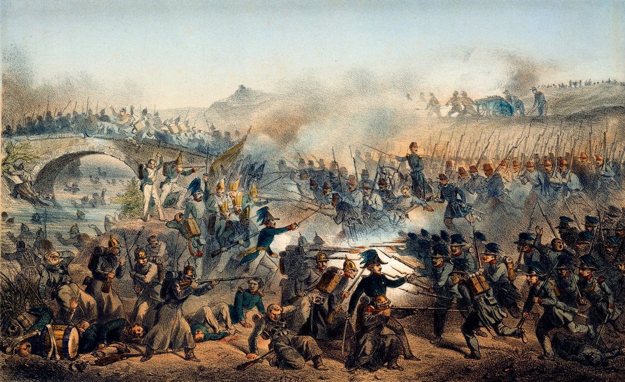 La battaglia del fiume Chernaya il 16 agosto 1855 da Paul Levert