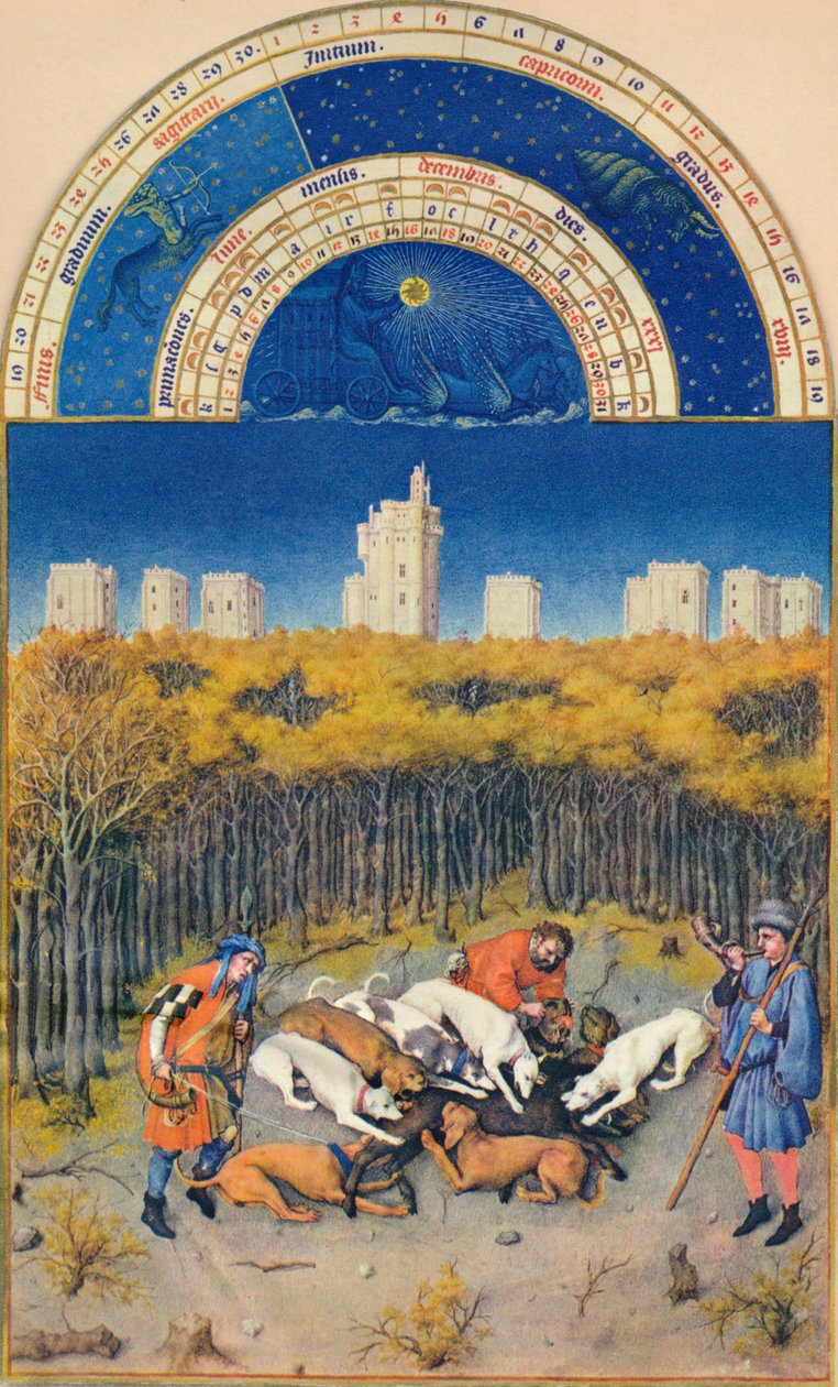 Dicembre - il castello di Vincennes da Paul Limbourg