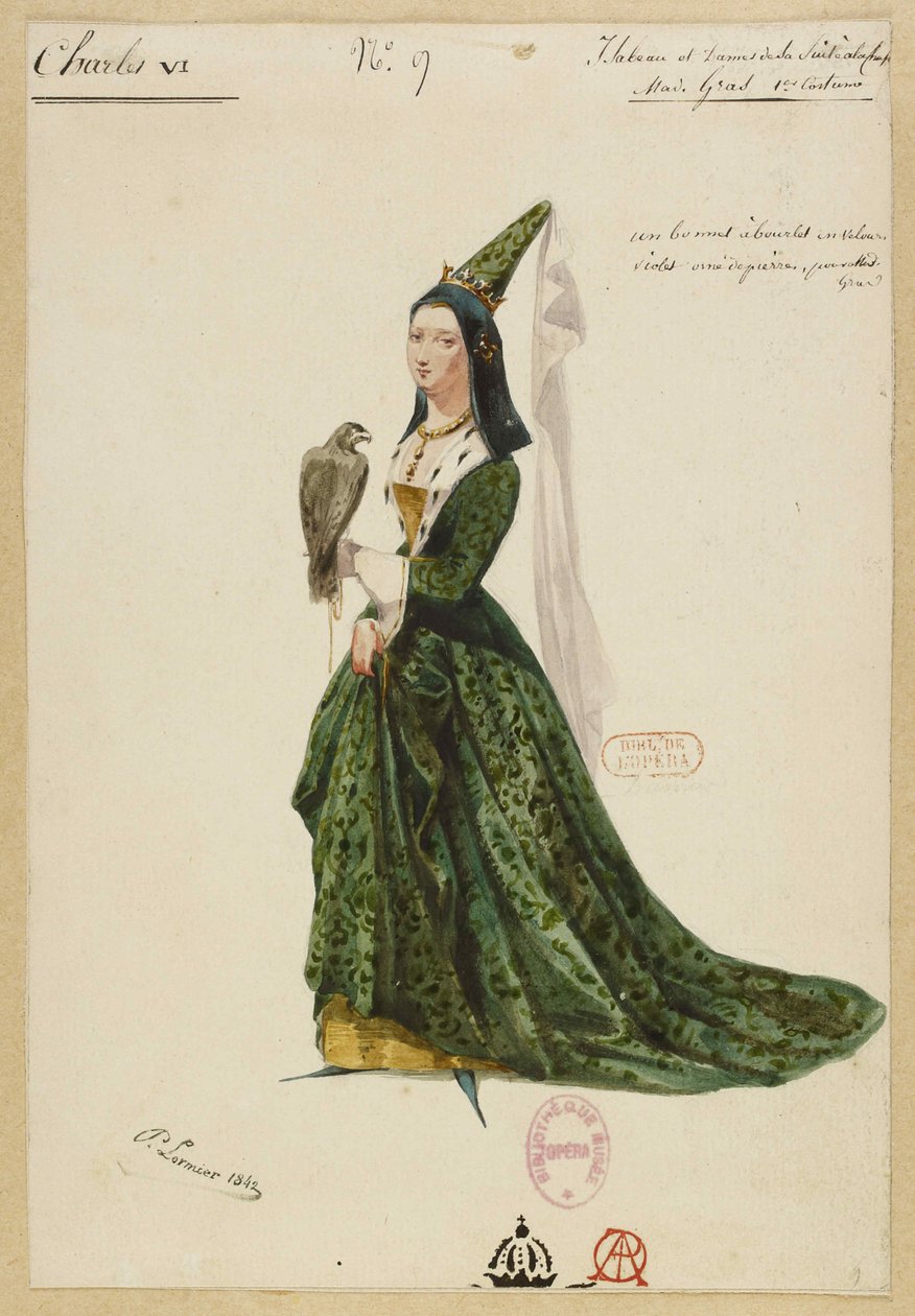Isabelle de Bavière. Costume per l