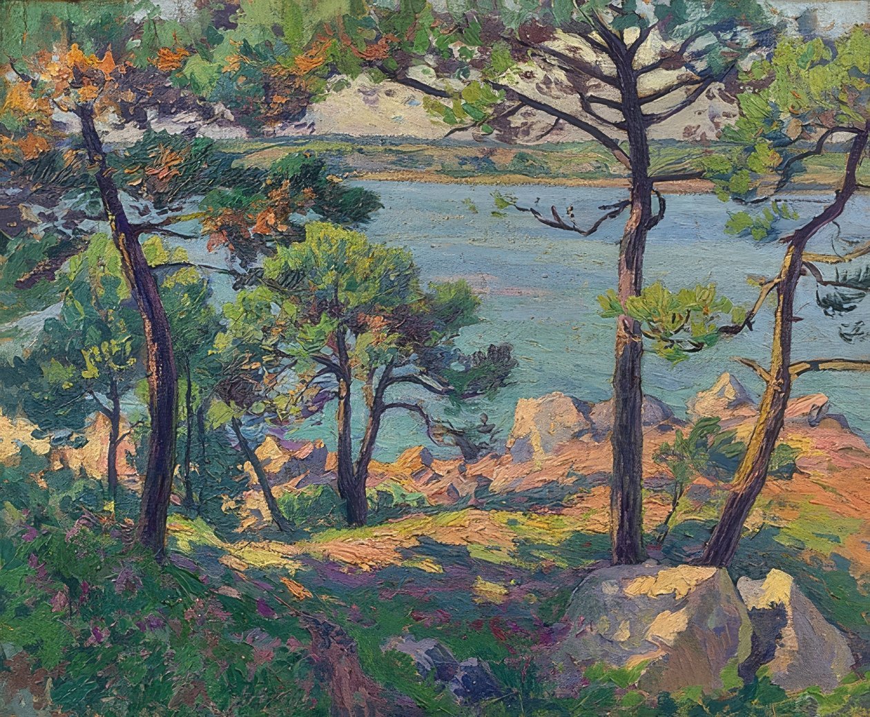 Pini sul fiume Trieux. 1913 da Paul Madeline