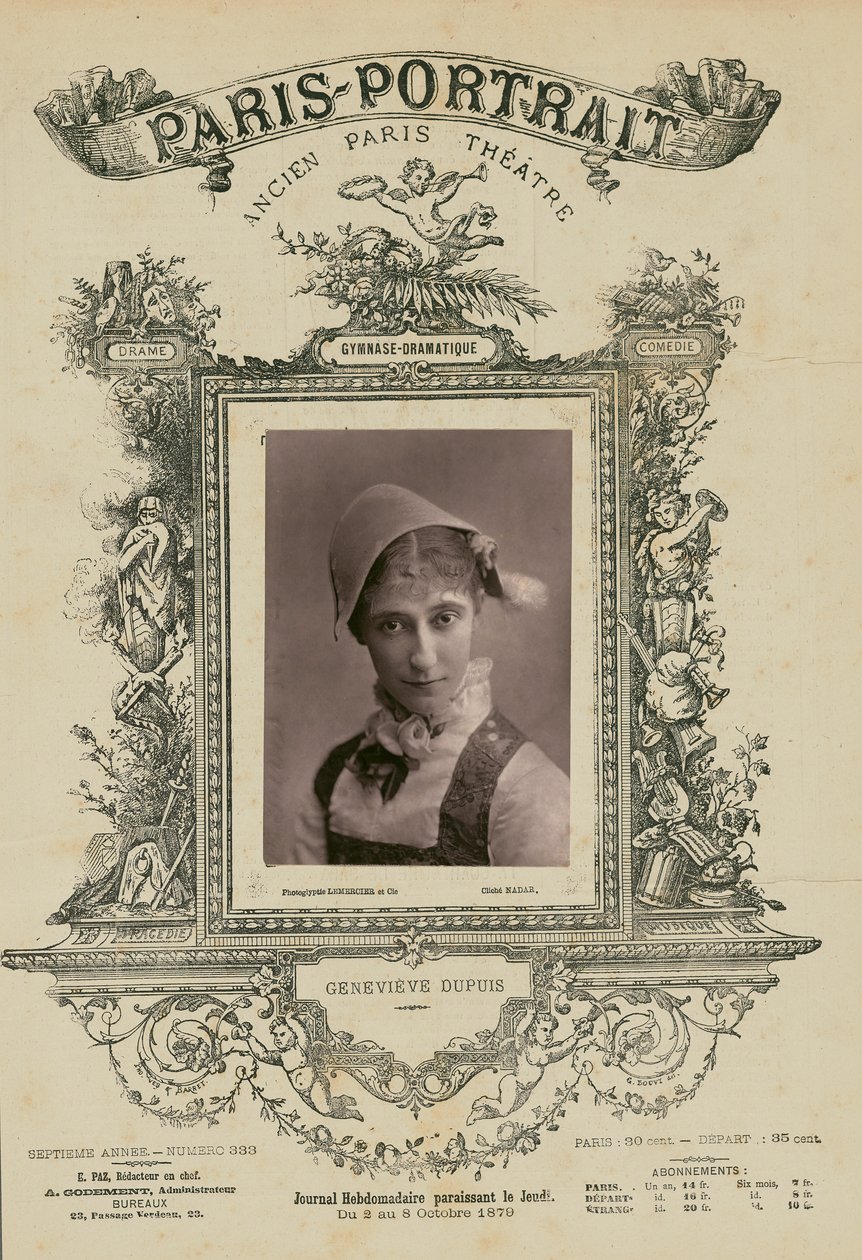 Geneviève Dupois, Gymnase-Dramatique da Paul Nadar
