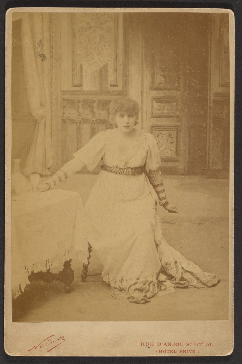 Sarah Bernhardt als Floria in La Tosca da Paul Nadar