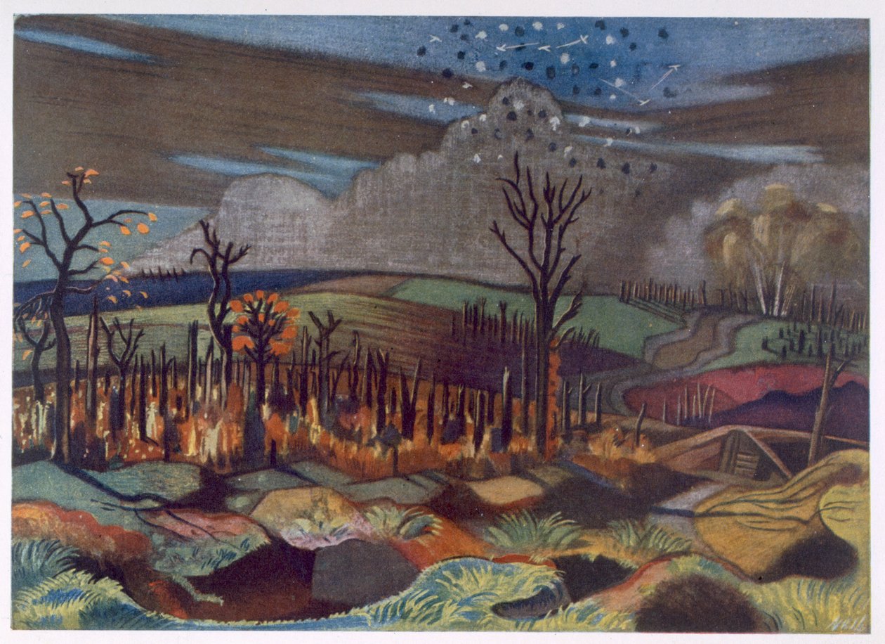 Combattimento Aereo a Wytschaete, da British Artists at the Front, Continuation of The Western Front, Part Three, Paul Nash da Paul Nash