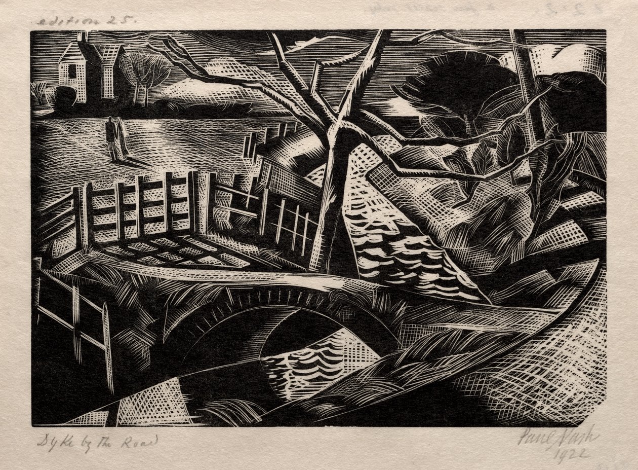 Argine lungo la strada da Paul Nash