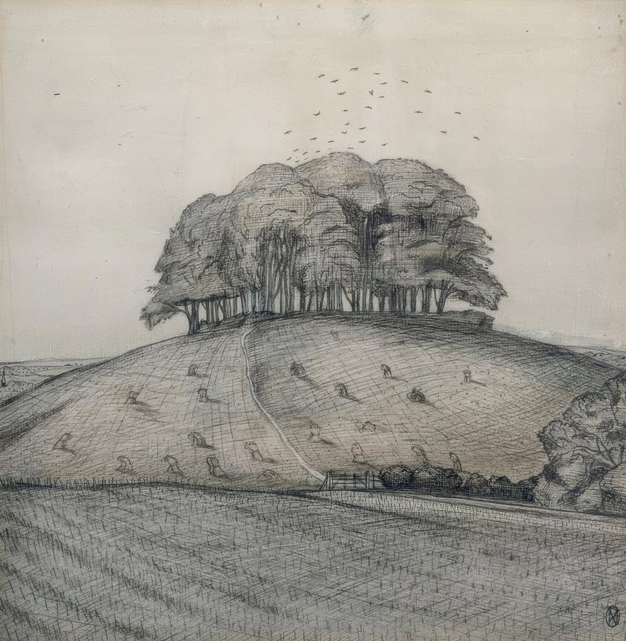 Il bosco sulla collina da Paul Nash