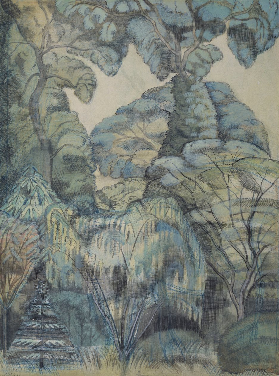 Alberi nel Giardino degli Uccelli, Iver Heath da Paul Nash