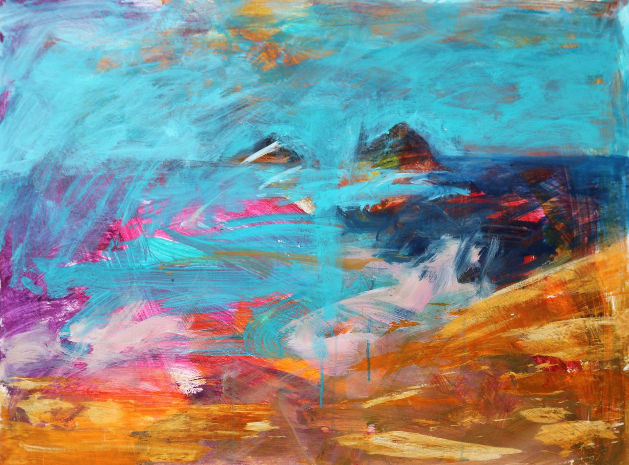 Capo Cornovaglia, 2021 (acrilico su tavola) da Paul Powis