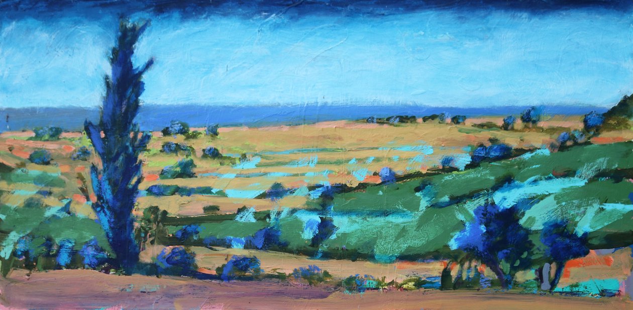 Costa del Devon, 2021 (acrilico su tavola) da Paul Powis