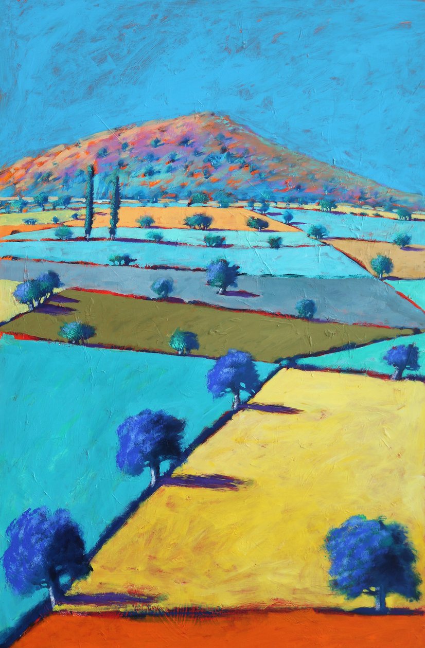 Da Castlemorton, 2021 (acrilico su tavola) da Paul Powis