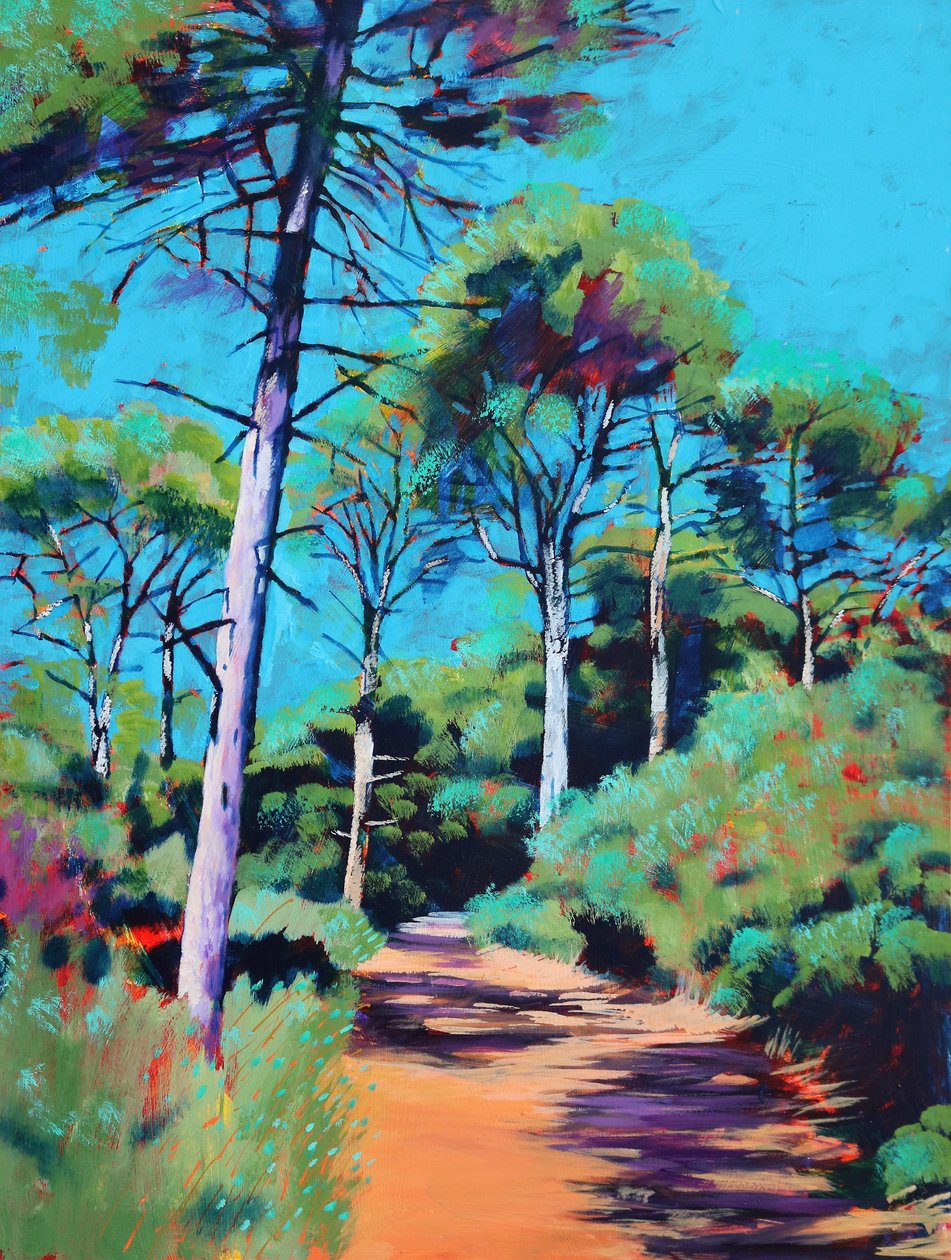 Koukounaries, 2021 (acrilico su tavola) da Paul Powis