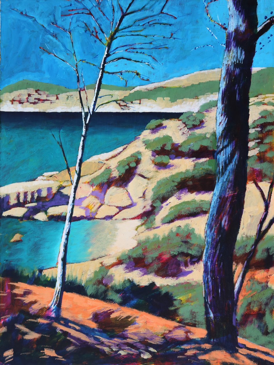 Peguera II, 2021 (acrilico su tavola) da Paul Powis