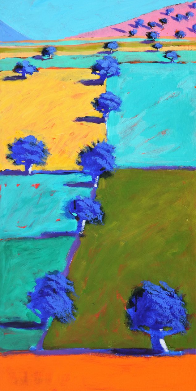 Swineyard Hill, 2021 (acrilico su tavola) da Paul Powis