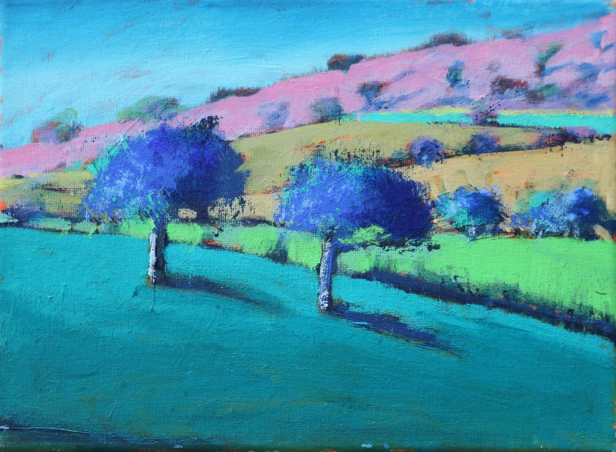 Primavera di Swineyard Hill, 2021 (acrilico su tela) da Paul Powis
