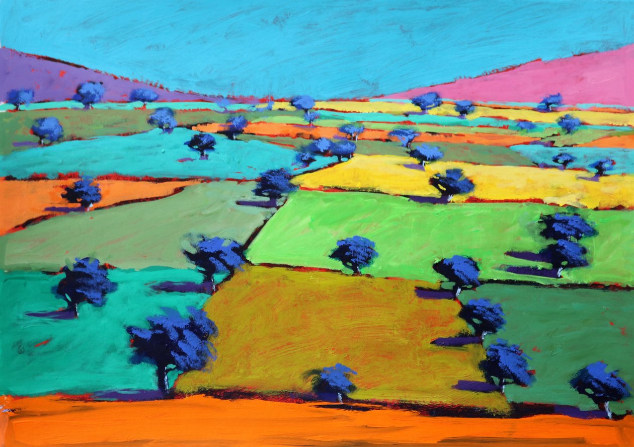 Il calanco, 2021 (acrilico su carta) da Paul Powis