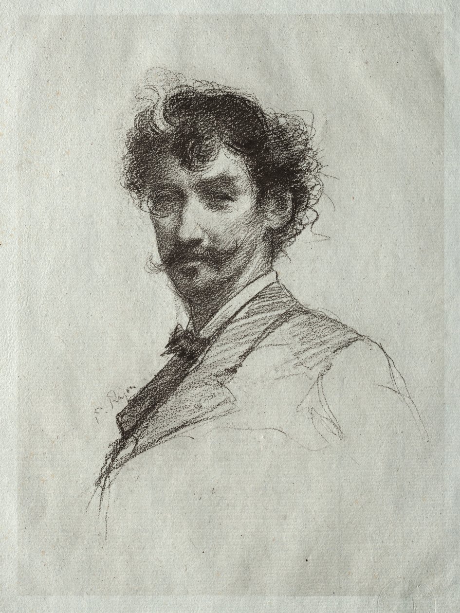 James McNeill Whistler con Ciocca Bianca e Monocolo da Paul Rajon
