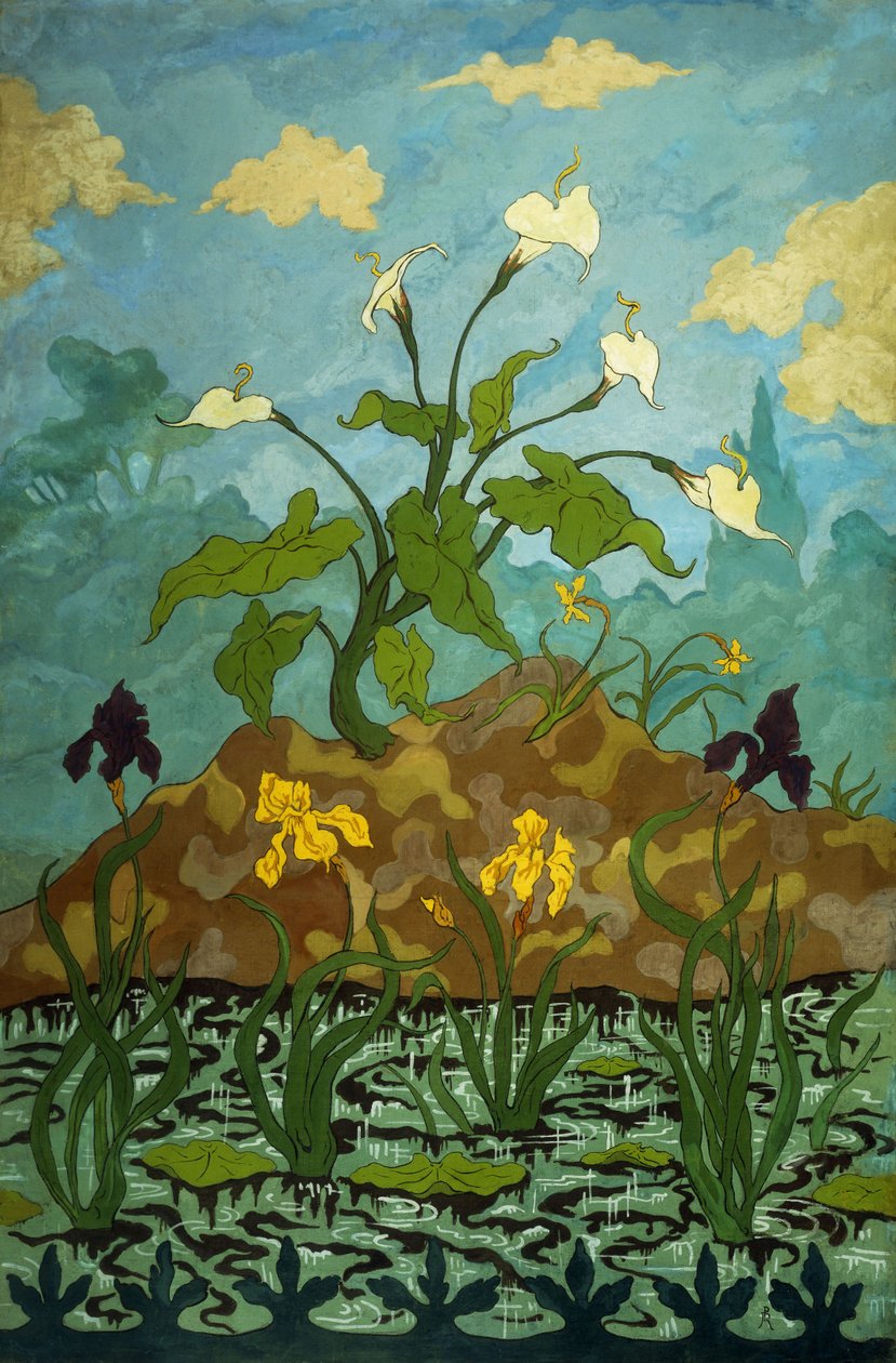 Gigli, iris viola e gialli, 1899 da Paul Elie Ranson