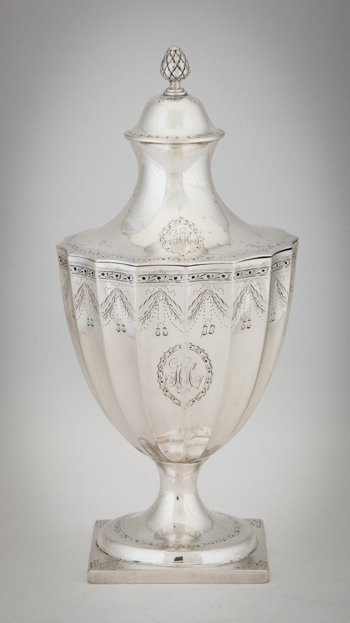 Urna per zucchero, c.1795 (argento) da Paul Revere