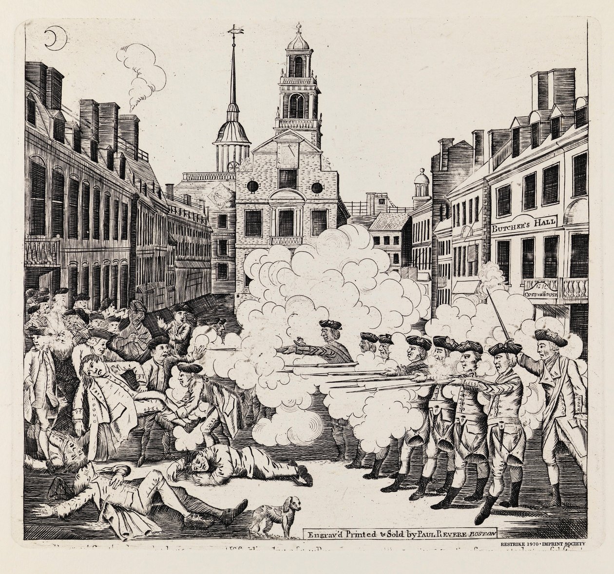 Il massacro sanguinoso da Paul Revere