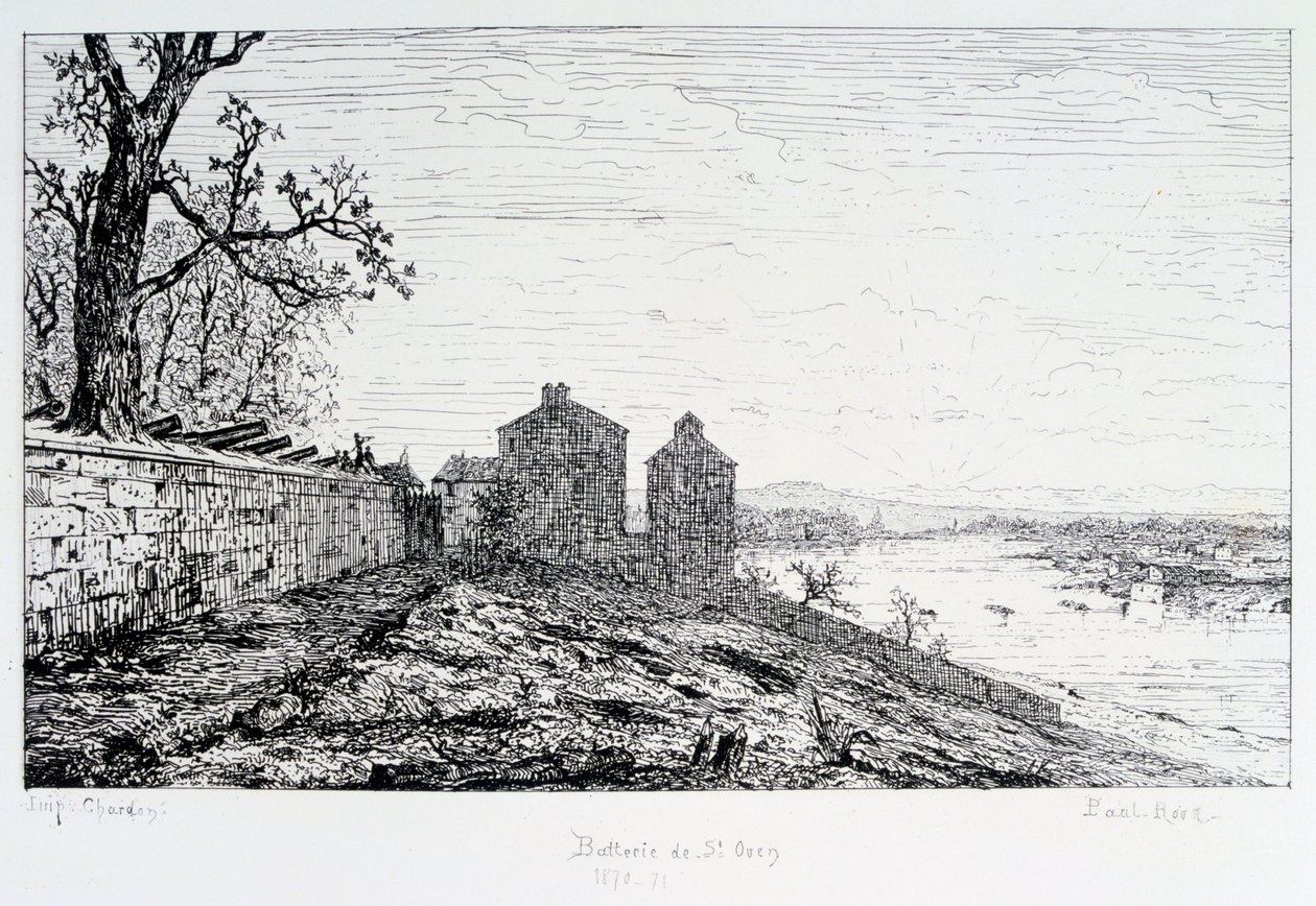 Batteria di St Ouen, Assedio di Parigi, 1870-1871 da Paul Roux