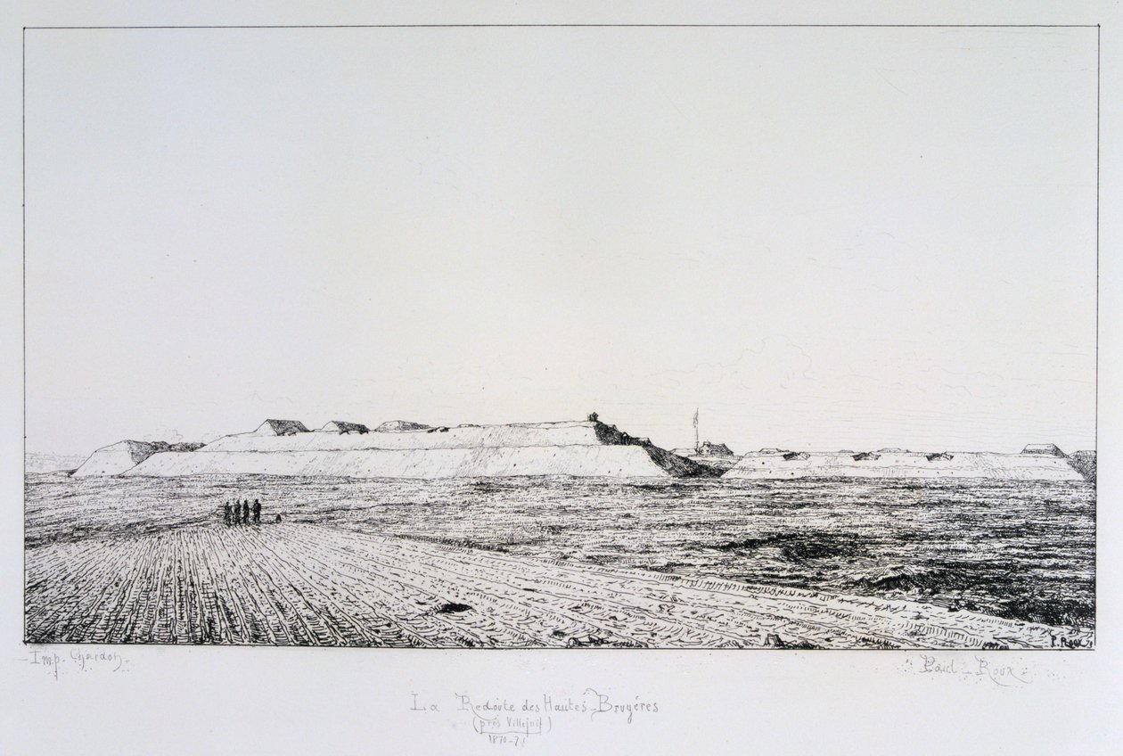 La Redoute des Haute Brugeres, Assedio di Parigi, 1870-1871 da Paul Roux