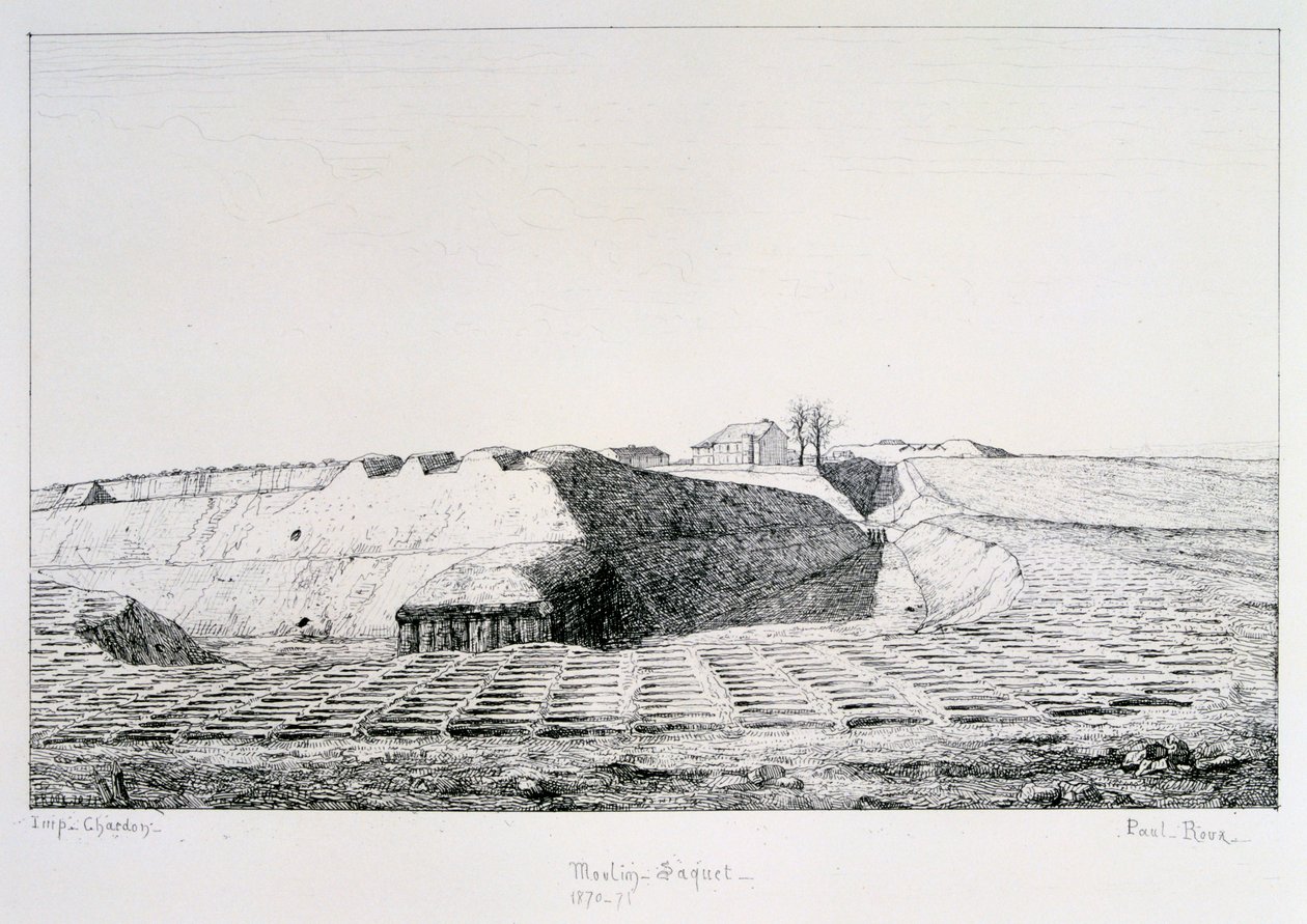 Moulin Saquet, assedio di Parigi, 1870-1871 da Paul Roux
