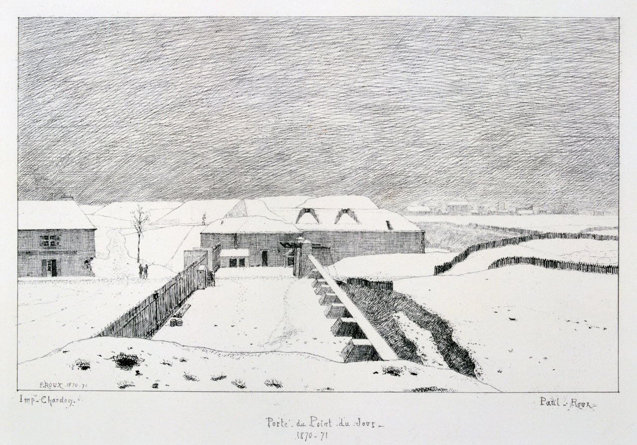 Porte du Point du Jour, Assedio di Parigi, 1870-1871 da Paul Roux