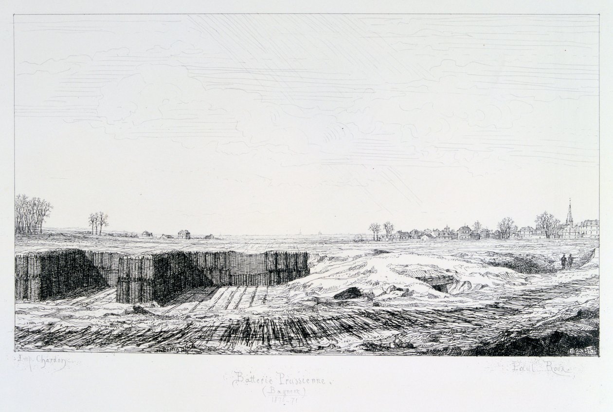 Batteria prussiana, Assedio di Parigi, 1870-1871 da Paul Roux