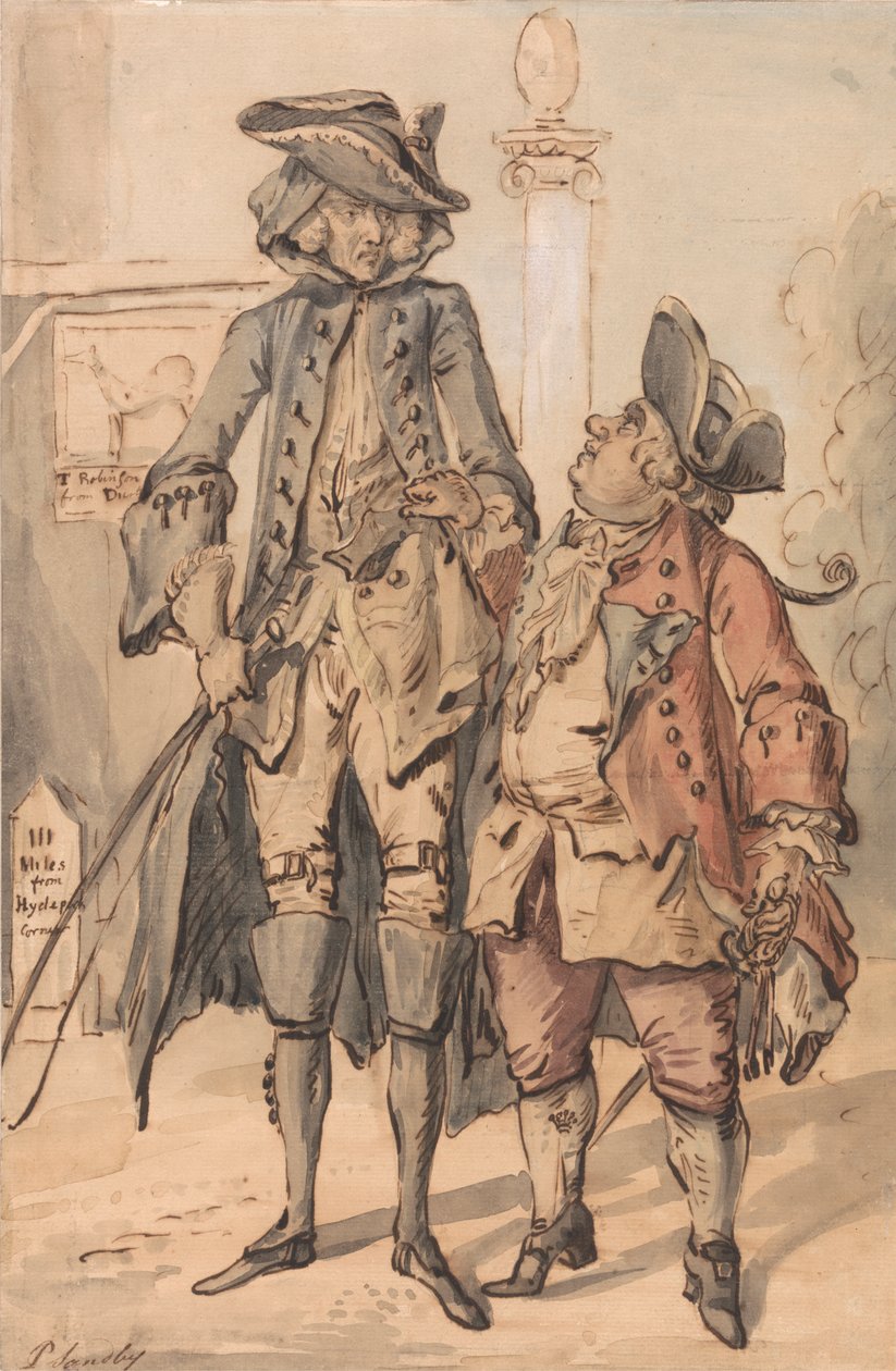 Caricatura di George Bubb Dodington e Sir Thomas Robinson da Paul Sandby
