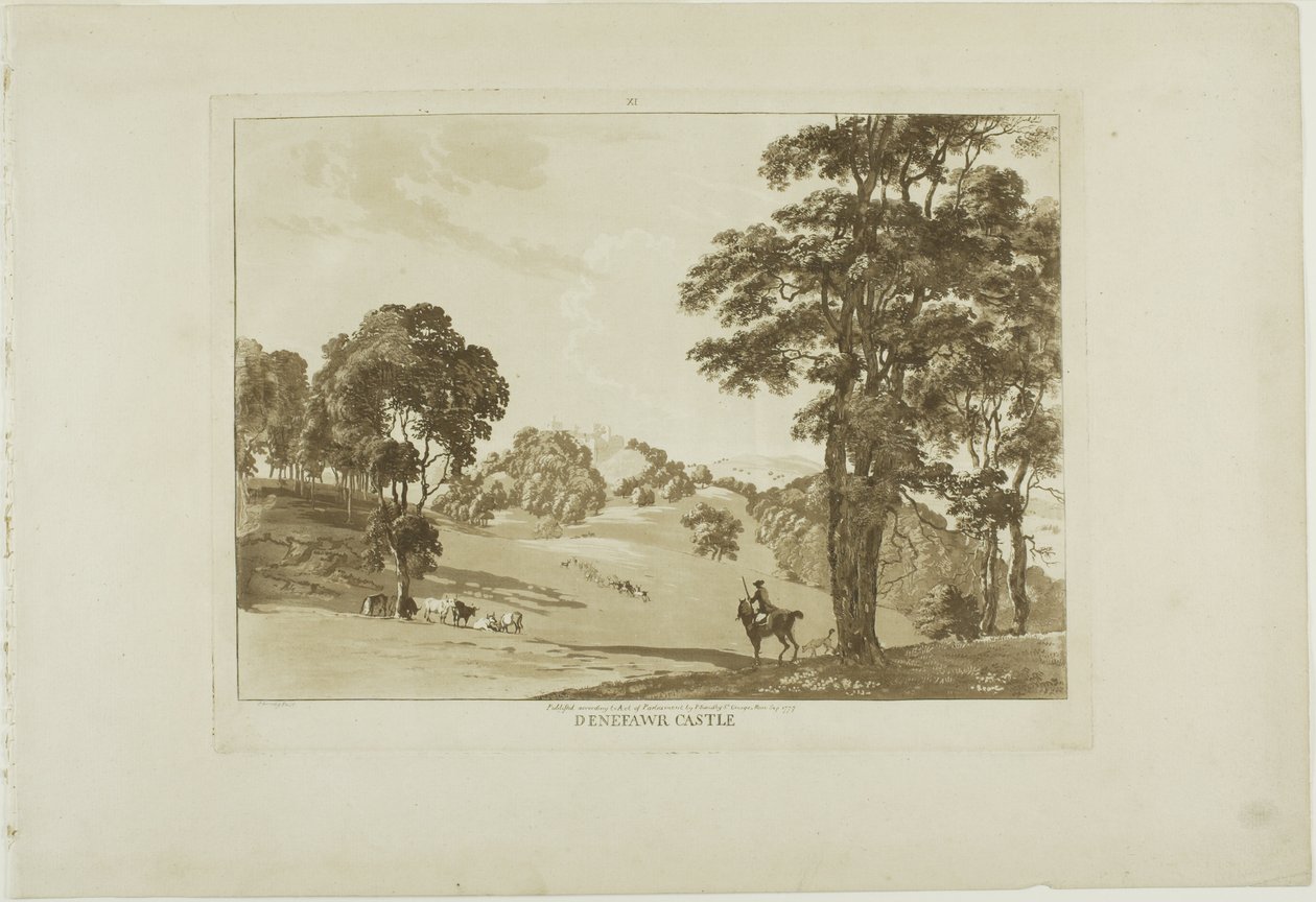 Il castello di Denefawr, tavola undici da Dodici vedute del Galles da Paul Sandby
